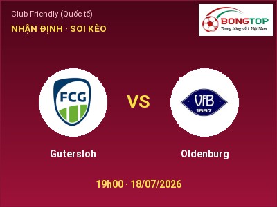 Soi kèo, dự đoán Gutersloh vs Oldenburg 19h00 ngày 18/07: Khó cho đội khách