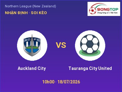 Soi kèo Auckland City vs Tauranga City United 10h00 ngày 18/07: Khó cho đội khách