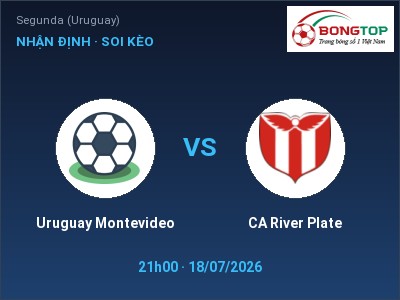 Soi kèo, dự đoán Uruguay Montevideo vs CA River Plate 21h00 ngày 18/07: Cơ hội cho đội khách