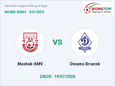 Nhận định kèo Mashuk-KMV vs Dinamo Briansk 20h30 ngày 19/07 – Một điểm chia đôi?