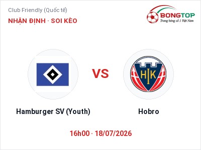 Soi kèo, dự đoán Hamburger SV (Youth) vs Hobro 16h00 ngày 18/07: Chủ nhà sáng cửa