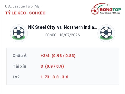 Nhận định kèo NK Steel City vs Northern Indiana 03h00 ngày 18/07 – Ba điểm ở lại?
