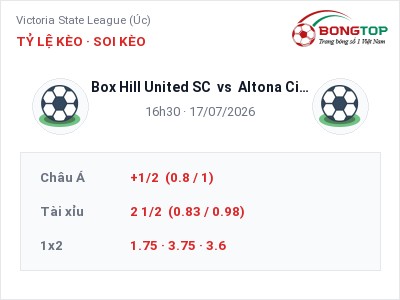 Dự đoán Box Hill United SC vs Altona City, 16h30 ngày 17/07: Tỷ lệ kèo Victoria State League (Úc)