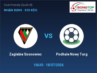 Nhận định bóng đá Zaglebie Sosnowiec vs Podhale Nowy Targ (16h30, 18/07): Chủ nhà gặp khó