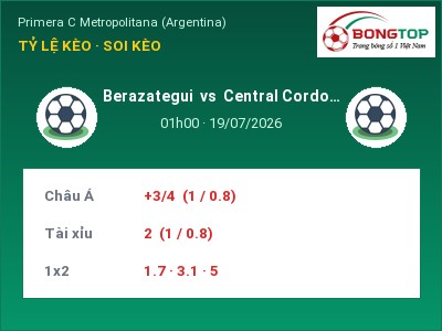 Soi kèo, dự đoán Berazategui vs Central Cordoba De Rosario 01h00 ngày 19/07: Chủ nhà sáng cửa