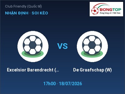 Nhận định kèo Excelsior Barendrecht (W) vs De Graafschap (W) 17h00 ngày 18/07 – Khó phân thắng bại