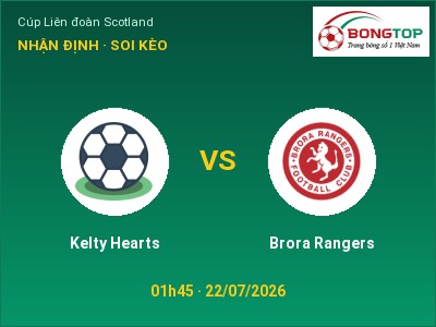 Soi kèo Kelty Hearts vs Brora Rangers 01h45 ngày 22/07: Khó cho đội khách