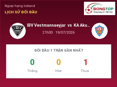 Soi kèo, dự đoán IBV Vestmannaeyjar vs KA Akureyri 21h00 ngày 19/07: Khó cho đội khách