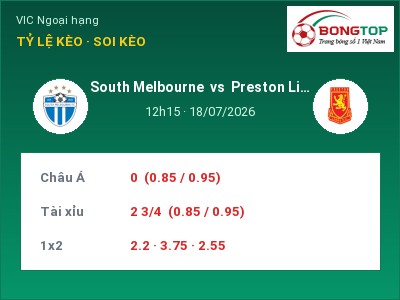 Nhận định kèo South Melbourne vs Preston Lions 12h15 ngày 18/07 – Cửa trên gọi tên chủ nhà