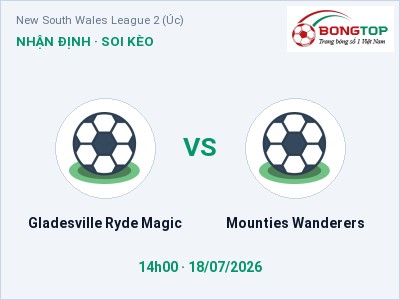 Soi kèo, dự đoán Gladesville Ryde Magic vs Mounties Wanderers 14h00 ngày 18/07: Đội khách sáng cửa