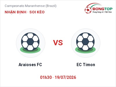 Nhận định bóng đá Araioses FC vs EC Timon (01h30, 19/07): Cơ hội cho đội khách