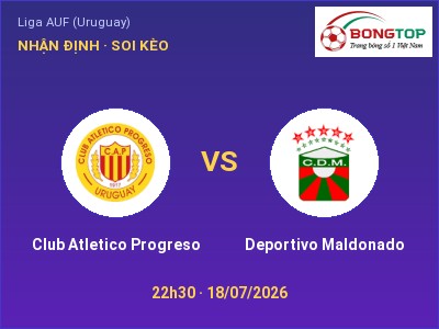 Nhận định kèo Club Atletico Progreso vs Deportivo Maldonado 22h30 ngày 18/07 – Chủ nhà gặp khó