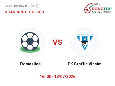 Nhận định bóng đá Domazlice vs FK Graffin Vlasim (16h00, 18/07): Ba điểm ở lại?