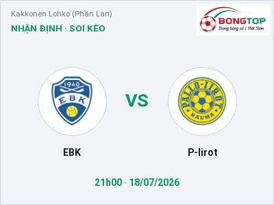 Nhận định kèo EBK vs P-Iirot 21h00 ngày 18/07 – Chủ nhà gặp khó