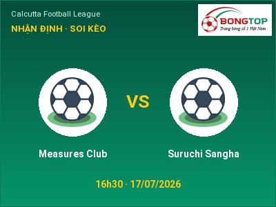 Nhận định bóng đá Measures Club vs Suruchi Sangha (16h30, 17/07): Chủ nhà gặp khó