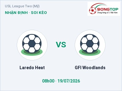 Nhận định kèo Laredo Heat vs GFI Woodlands 08h00 ngày 19/07 – Ba điểm ở lại?