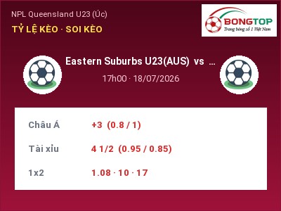 Soi kèo Eastern Suburbs U23(AUS) vs Magic United U23 17h00 ngày 18/07: Cửa trên gọi tên chủ nhà