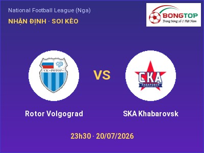 Nhận định kèo Rotor Volgograd vs SKA Khabarovsk 23h30 ngày 20/07 – Chủ nhà sáng cửa