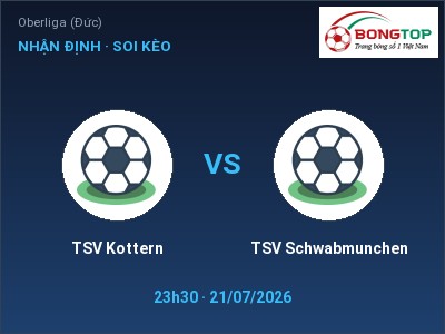 Soi kèo TSV Kottern vs TSV Schwabmunchen 23h30 ngày 21/07: Ba điểm ở lại?