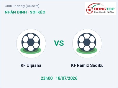 Nhận định kèo KF Ulpiana vs KF Ramiz Sadiku 23h00 ngày 18/07 – Chủ nhà sáng cửa