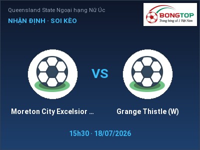 Dự đoán Moreton City Excelsior (W) vs Grange Thistle (W), 15h30 ngày 18/07: Tỷ lệ kèo Queensland State Ngoại hạng Nữ Úc