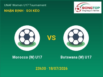Soi kèo, dự đoán Morocco (W) U17 vs Botswana (W) U17 23h30 ngày 18/07: Cửa trên gọi tên chủ nhà