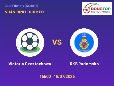 Nhận định kèo Victoria Czestochowa vs RKS Radomsko 16h00 ngày 18/07 – Khó cho đội khách