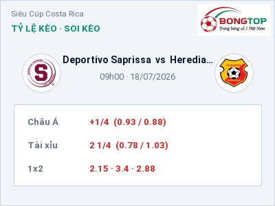 Soi kèo Deportivo Saprissa vs Herediano 09h00 ngày 18/07: Khó cho đội khách