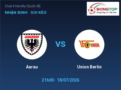 Soi kèo, dự đoán Aarau vs Union Berlin 21h00 ngày 18/07: Khó cho đội khách
