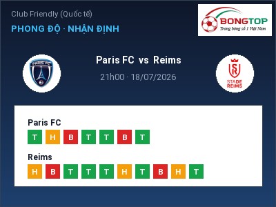 Soi kèo Paris FC vs Reims 21h00 ngày 18/07: Ba điểm ở lại?