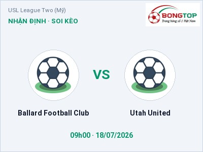 Nhận định kèo Ballard Football Club vs Utah United 09h00 ngày 18/07 – Chủ nhà sáng cửa
