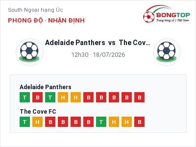 Nhận định bóng đá Adelaide Panthers vs The Cove FC (12h30, 18/07): Đội khách sáng cửa