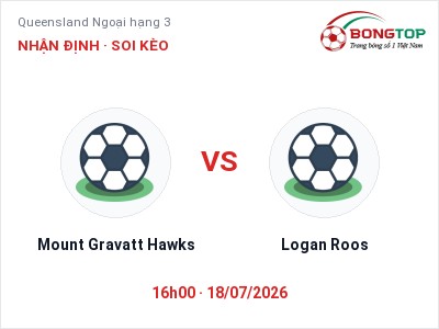 Dự đoán Mount Gravatt Hawks vs Logan Roos, 16h00 ngày 18/07: Tỷ lệ kèo Queensland Ngoại hạng 3