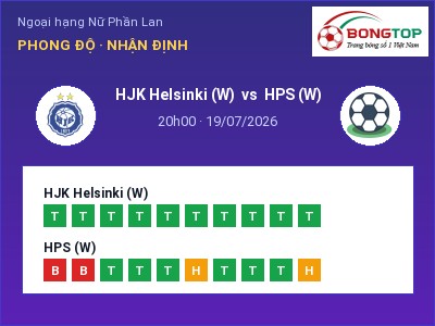 Soi kèo, dự đoán HJK Helsinki (W) vs HPS (W) 20h00 ngày 19/07: Cửa trên gọi tên chủ nhà