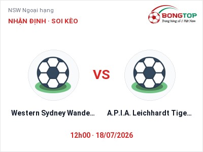 Dự đoán Western Sydney Wanderers AM vs A.P.I.A. Leichhardt Tigers, 12h00 ngày 18/07: Tỷ lệ kèo NSW Ngoại hạng