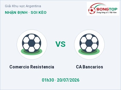 Nhận định bóng đá Comercio Resistencia vs CA Bancarios (01h30, 20/07): Một điểm chia đôi?