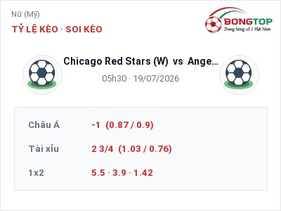 Soi kèo Chicago Red Stars (W) vs Angel City FC (W) 05h30 ngày 19/07: Chủ nhà gặp khó