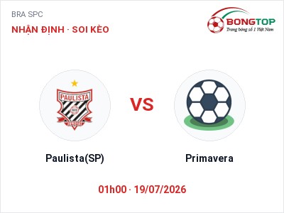 Dự đoán Paulista(SP) vs Primavera, 01h00 ngày 19/07: Tỷ lệ kèo BRA SPC