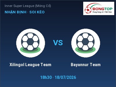 Dự đoán Xilingol League Team vs Bayannur Team, 18h30 ngày 18/07: Tỷ lệ kèo Inner Super League (Mông Cổ)