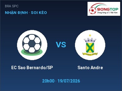 Soi kèo, dự đoán EC Sao Bernardo/SP vs Santo Andre 20h00 ngày 19/07: Cửa trên gọi tên chủ nhà