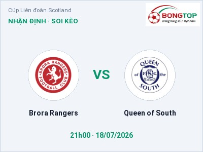 Soi kèo, dự đoán Brora Rangers vs Queen of South 21h00 ngày 18/07: Đội khách sáng cửa